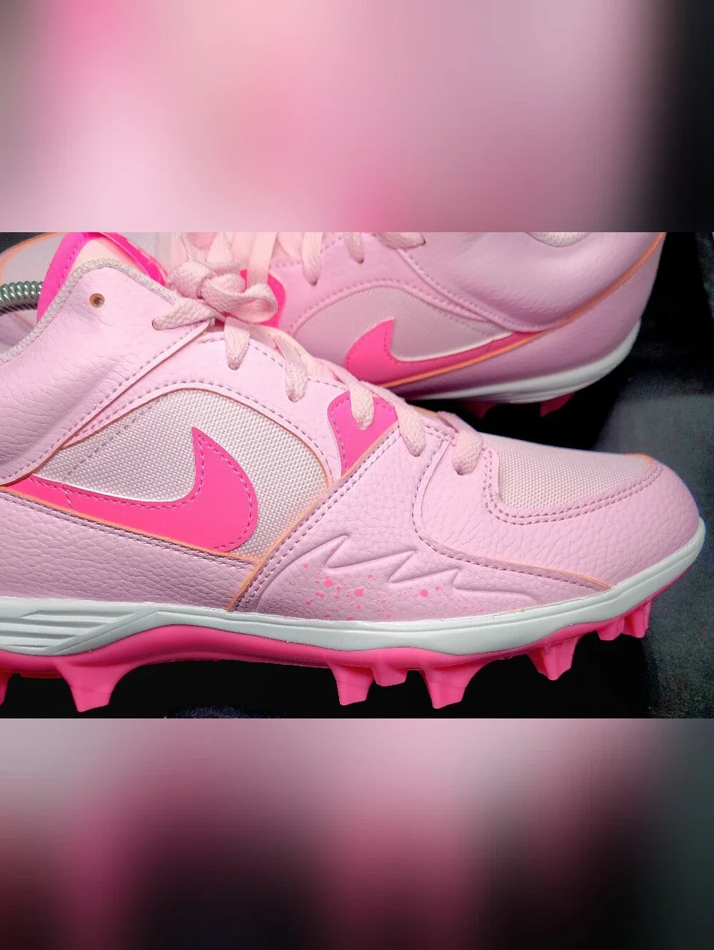 Nike Air Jordan Stadium 90 Low TD Football Cleats Pink Sz 10 Men NIB